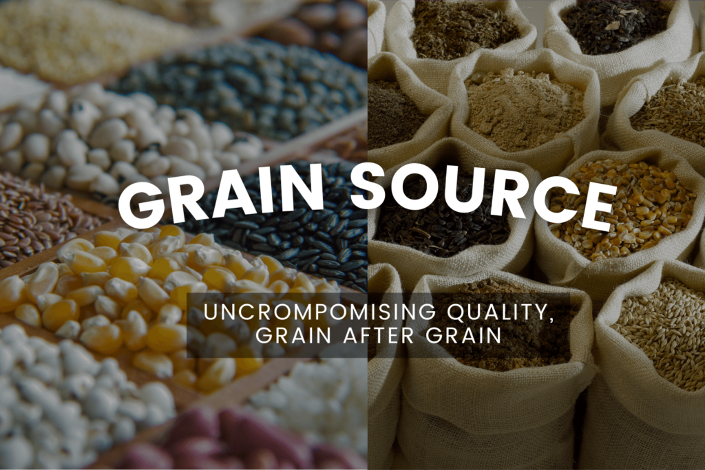 Grain Source Raw materials used to manufacture commpound cattle feed prouducts